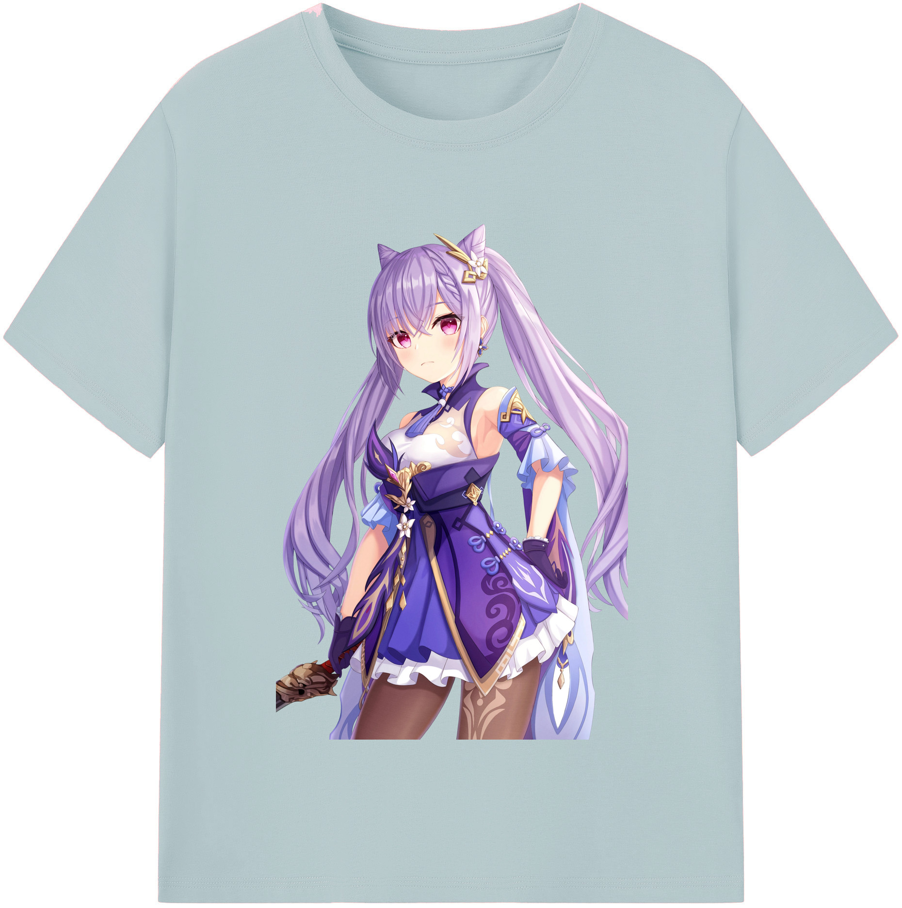 げんし神 刻晴 こくせい genshin Kokusei 綿100％半袖Tシャツ（フロントプリント）